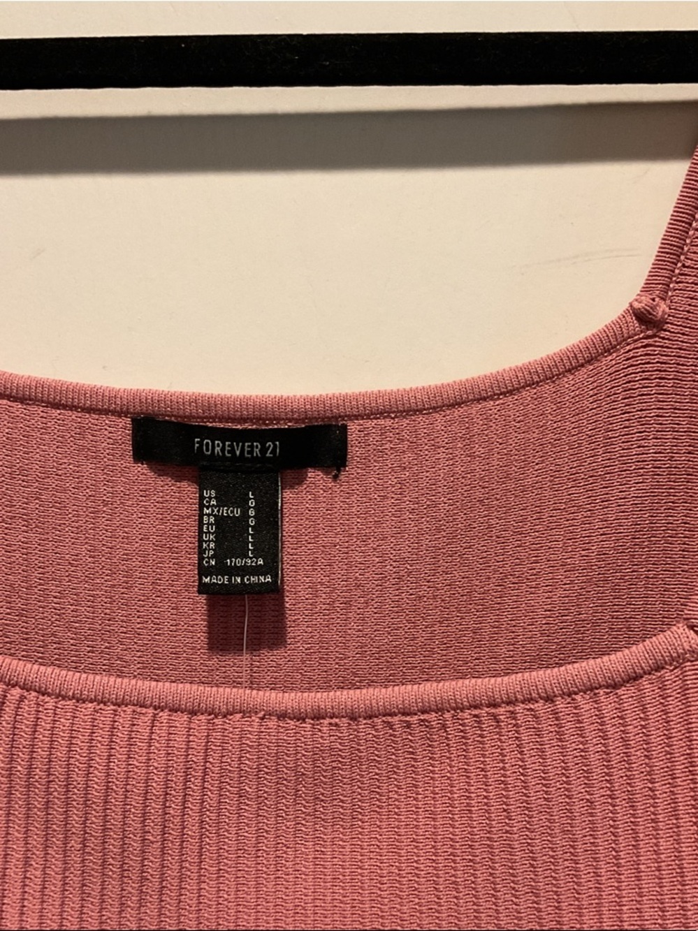 Forever 21 Dusty Rose Ribbed Square Neck Mini Dress - Picture 2 of 4
